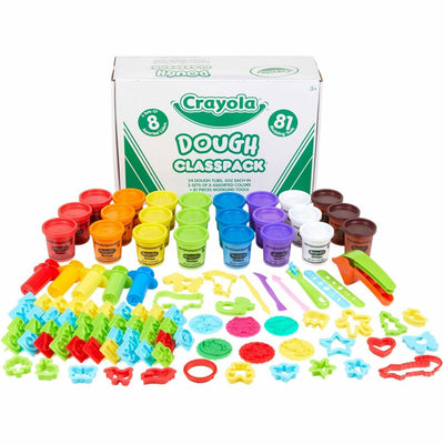 Crayola 8-Color Dough Classpack with Modeling Tools, Assorted, 1 Box, CYO57-0172