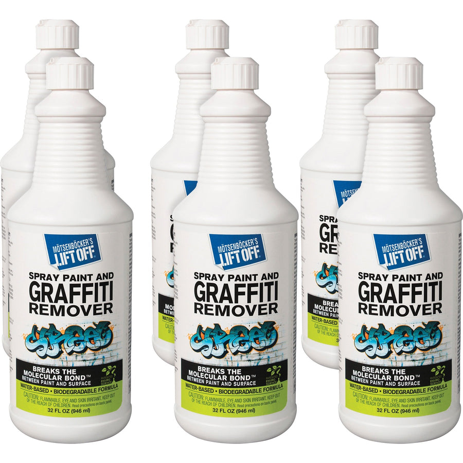 Motsenbocker's Liftoff M�tsenb�cker's Lift Off Spray Paint/Graffiti Remover, White, 6 / Carton, MOT41103CT