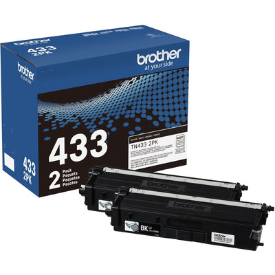 Brother TN-433 Original High Yield Laser Toner Cartridge - Twin-pack - Black - 1 Box — view 1