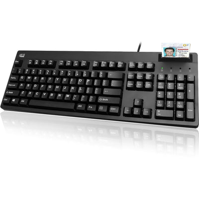 Adesso EasyTouch 630SB-TAA - Smart Card Reader Keyboard (TAA Compliant), Black, 10EA/CT — view 1