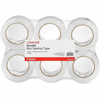 Universal Packaging Tape, Clear, 6 / Pack, UNV53200
