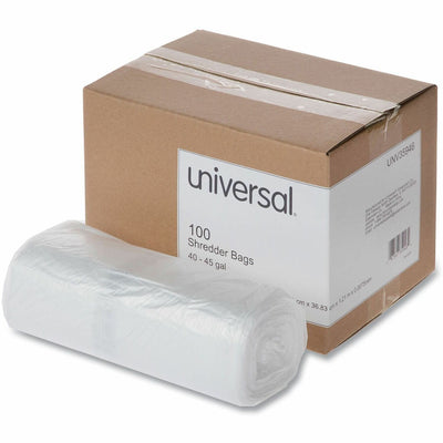 Universal Shredder Bag, Clear, 100 / Box, UNV35946