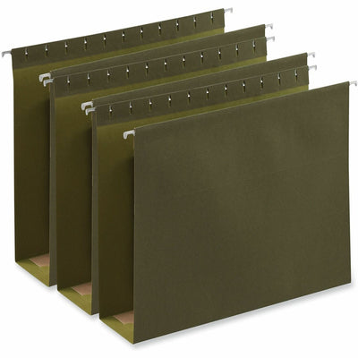 Universal 1/5 Tab Cut Letter Hanging Folder, Standard Green, 8 1/2" Width x 11" Length, 25 Box, UNV14143