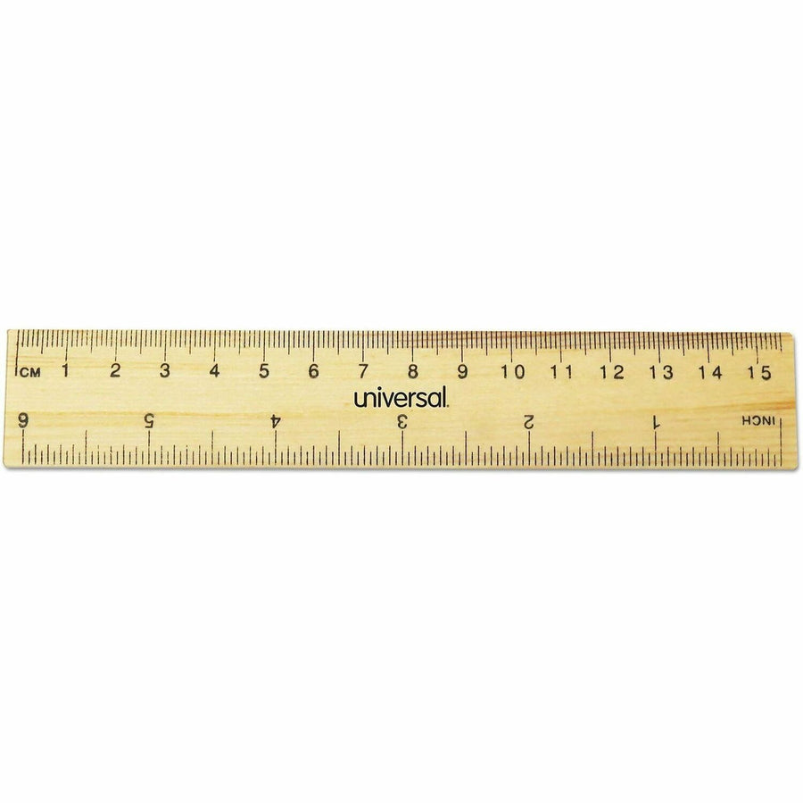 Universal Ruler, Metal, 90 mil, Lacquered, 2 / Pack, UNV59024