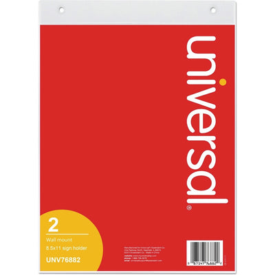 Universal Sign Holder, Clear, 2 / Pack, UNV76882