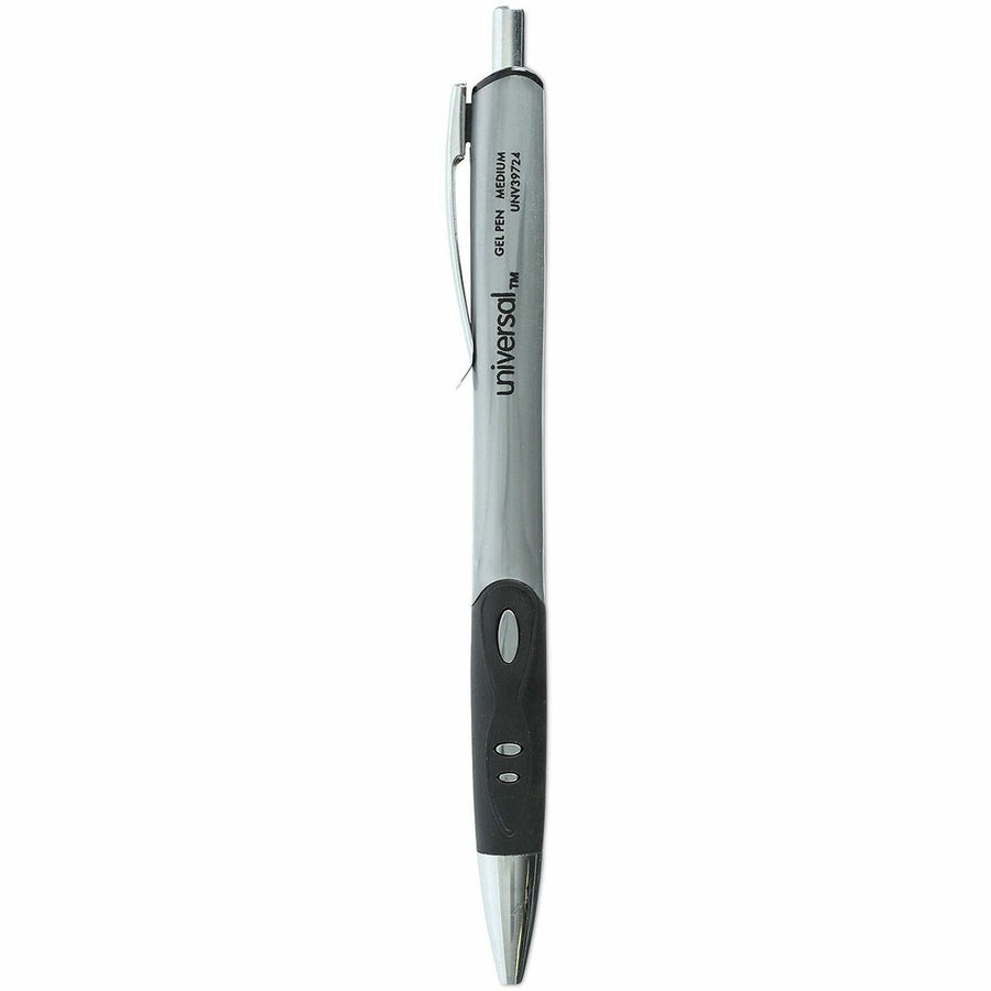 Universal Comfort Grip Gel Pen, Black, Indicator, 36 / Pack, UNV39724