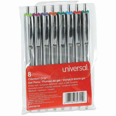 Universal Comfort Grip Gel Pen, 8 / Pack, UNV39725