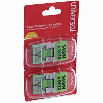 Universal Flag, Green, 100 / Pack, UNV99008