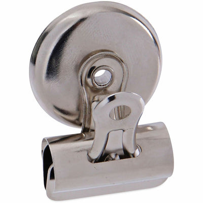 Universal Bulldog Magnetic Clips, Small, Nickel, 18/Pack, UNV31260