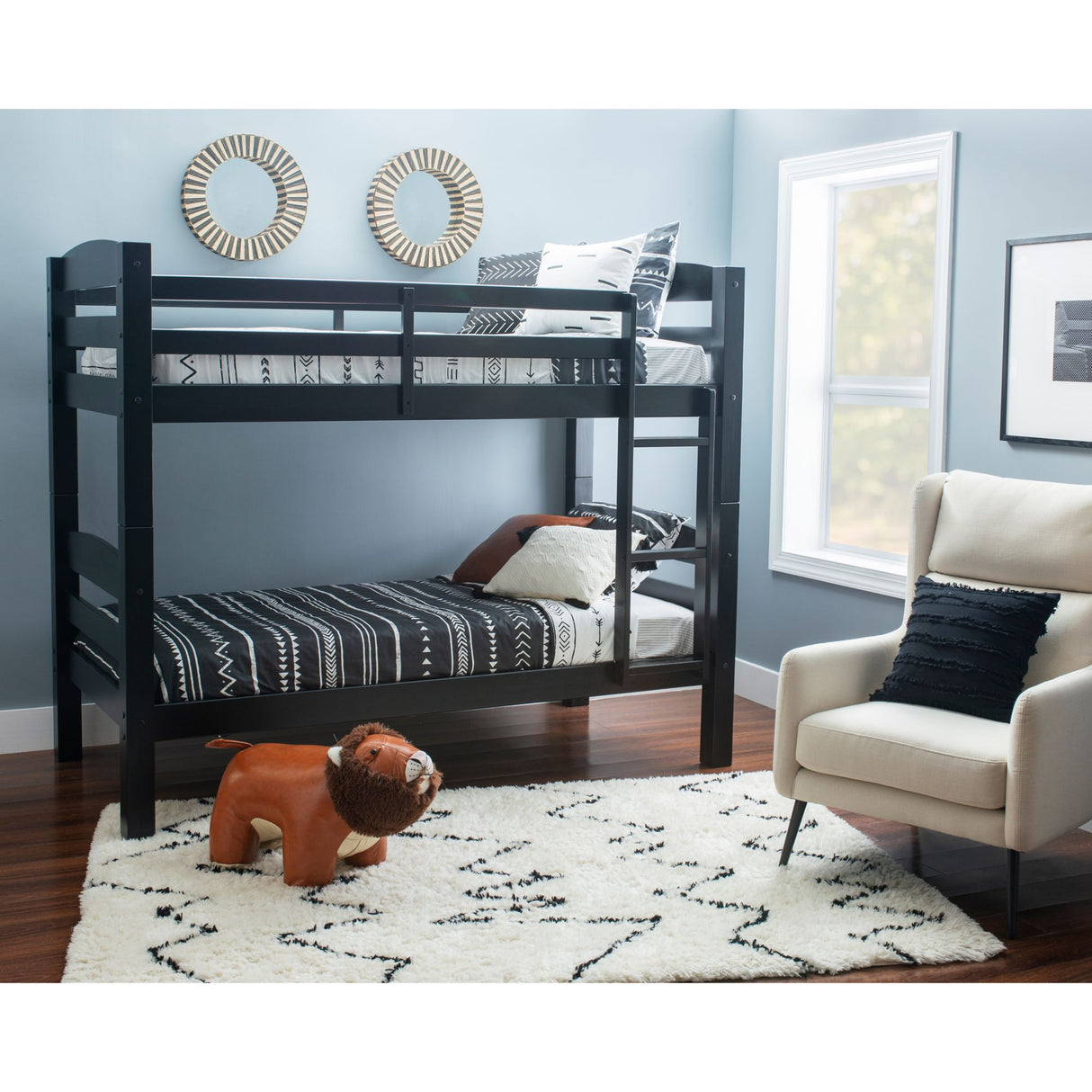 Powell Levi Twin Size Bunk Bed Black