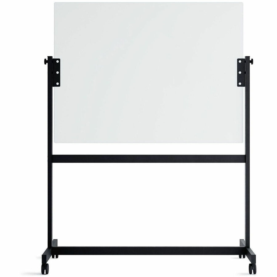 U Brands Magnetic Glass Dry-Erase Board Rolling Easel, Frameless, UBR2368U0001
