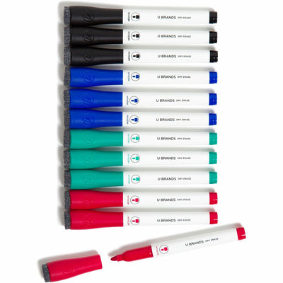 U Magnetic Dry-Erase Markers, 12 / Pack, UBR3980U0012