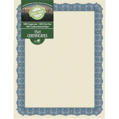 Geographics Tree Free Certificate, Multicolor, 15 / Pack, GEO49014