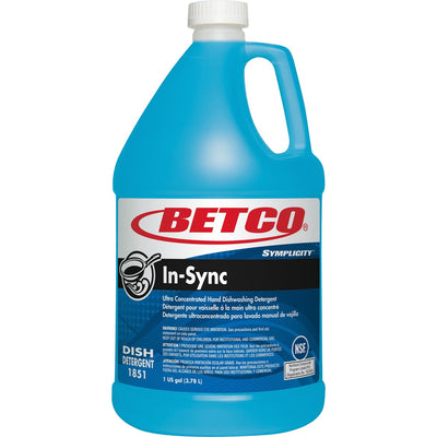 Betco Simplicity In-Sync Dishwashing Liquid, Blue, BET18510400