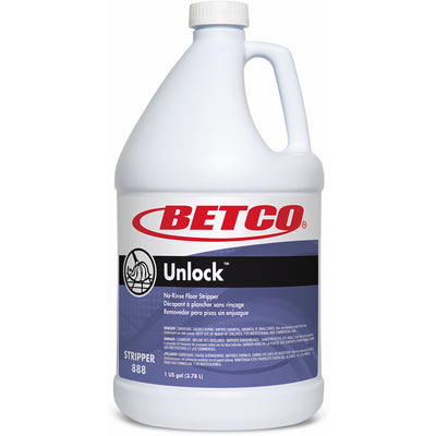 Betco Unlock No-Rinse Floor Stripper, Clear, 1 Carton, BET8880400