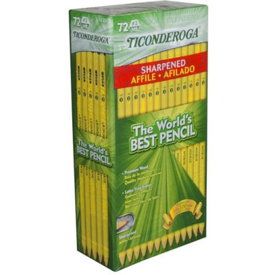 Dixon Ticonderoga #2 Pre-sharpened Pencils, 0.7 mm, Yellow, Pack Of 72 Pencils, DIX13972