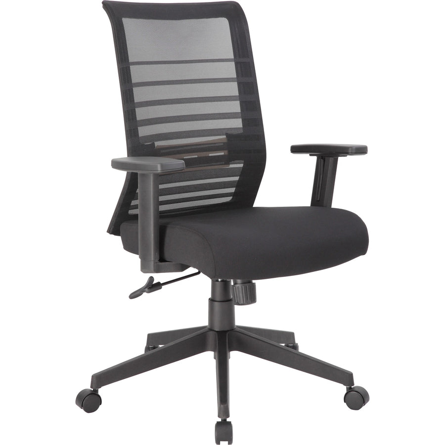 Lorell Horizontal Mesh High-Back Task Chair, 25.5" x 39", Black, Breathable, LLR00590