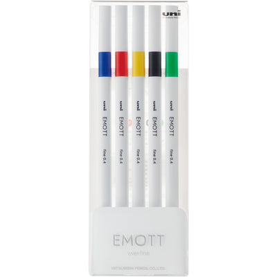 uni-ball uniball™ EMOTT Fine Line Marker Pens, 5 / Set, UBC24828