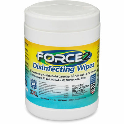 2XL FORCE2 Disinfecting Wipes, White, TXL407