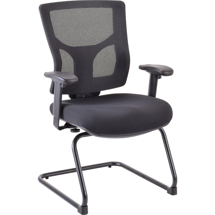 Lorell Conjure Guest Chair, 25.5" x 36.3", Black, Breathable, LLR62009