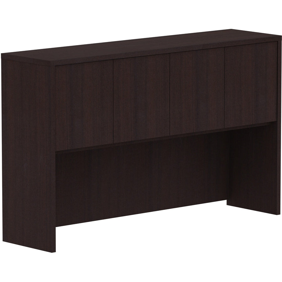 Lorell Essentials Series Stack-on Hutch with Doors, 36" Height x 60" Width x 15" Depth, LLR18270