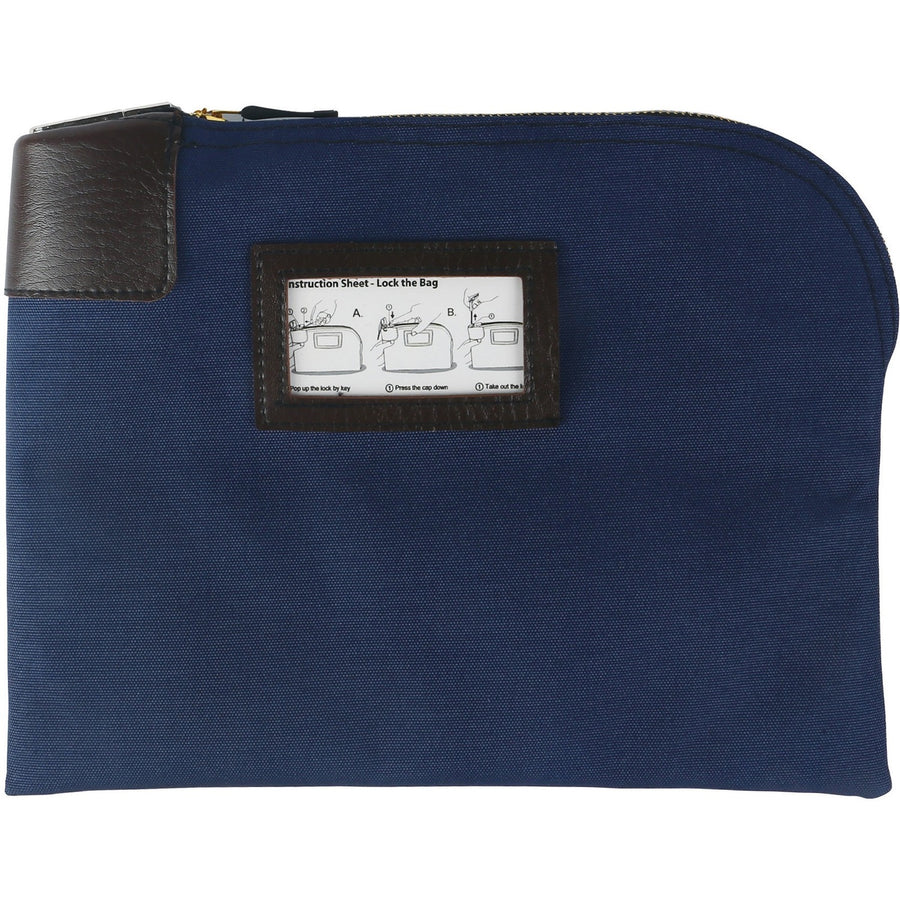 Sparco Locking Currency Bag, Navy, Lockable, 1 / Pack, SPR02868