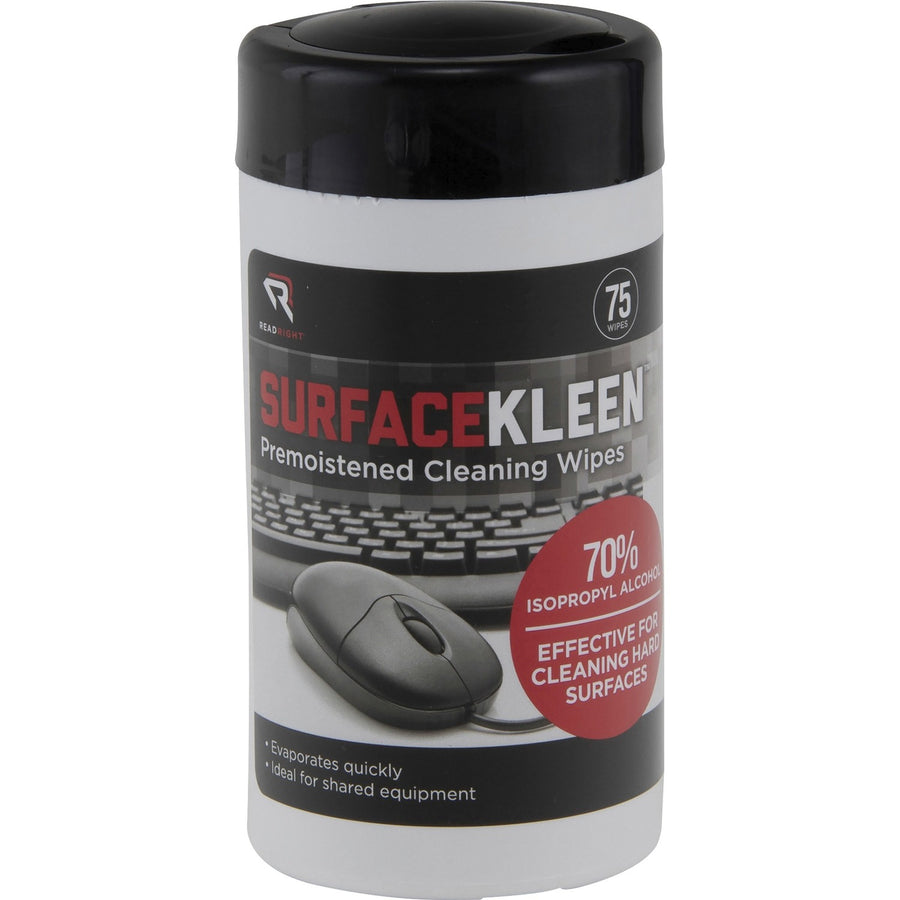 Read Right Surface Kleen Cleaning Wipes, White, Quick Drying, REARR15111