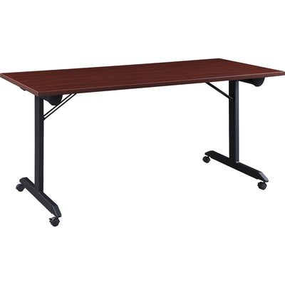 Lorell Mobile Folding Training Table, Brown, LLR60735
