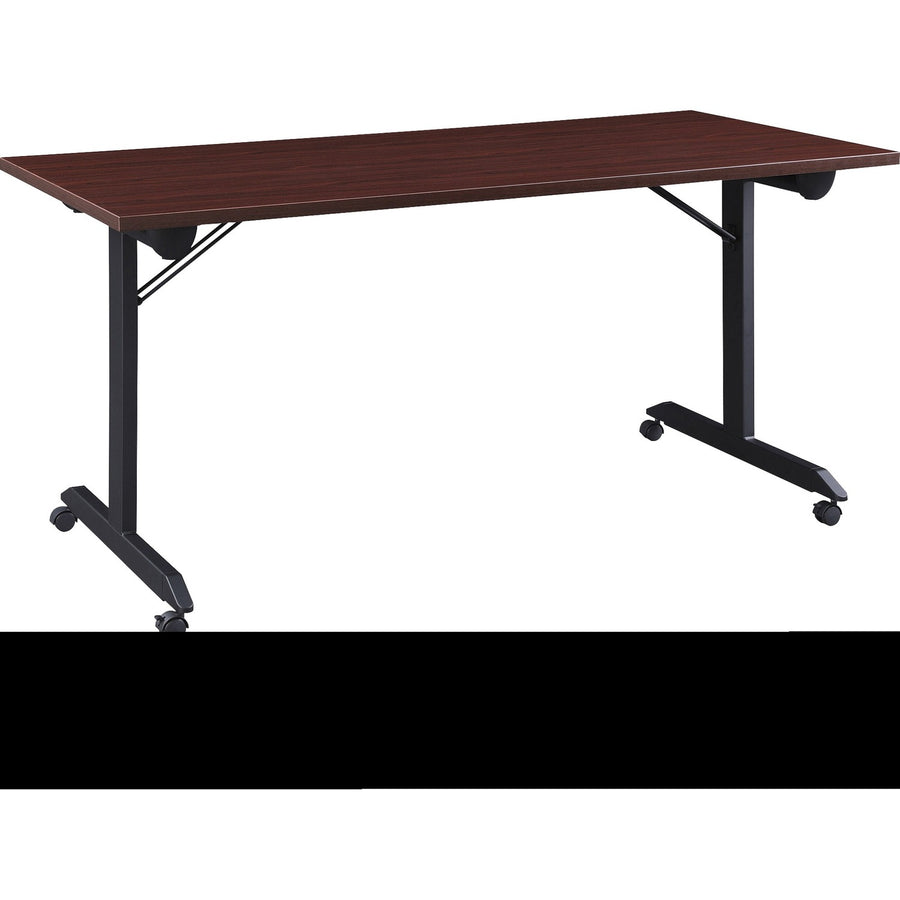 Lorell Mobile Folding Training Table, 63" x 29.50", Long Lasting, LLR60740