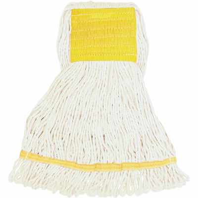 Genuine Joe Wide Band Small Mophead, White, GJOSWH5B