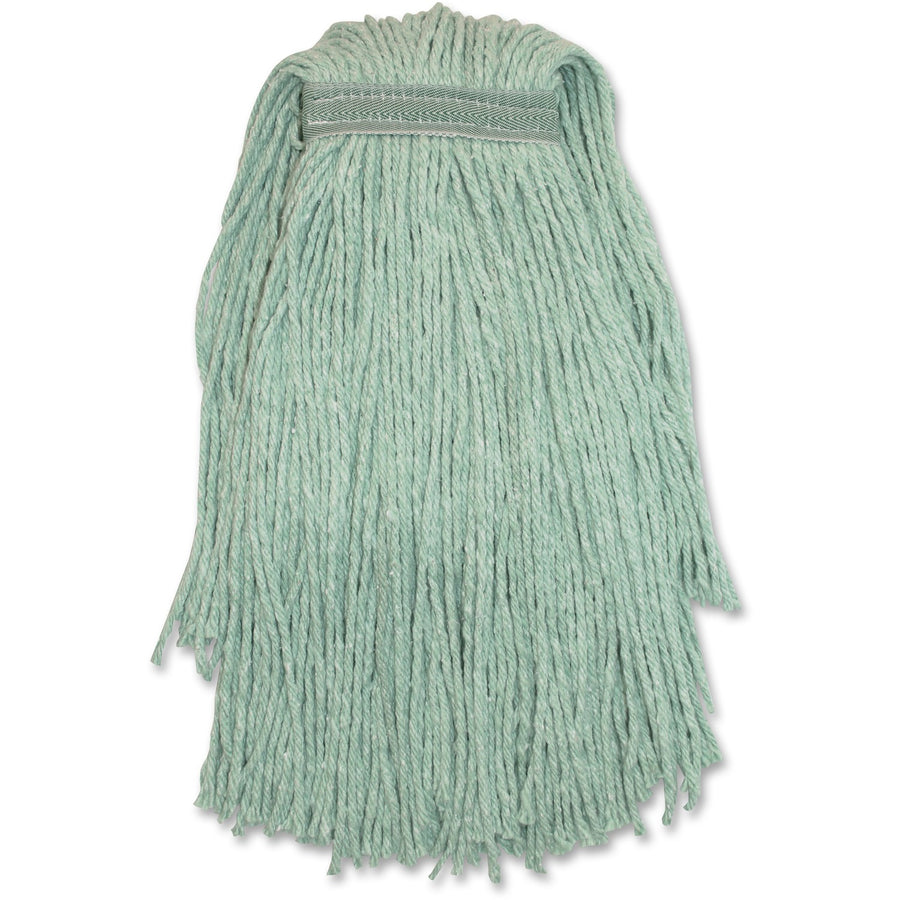 Genuine Joe Blended Yarn Mophead, Green, Cut Ends, GJON20G1B