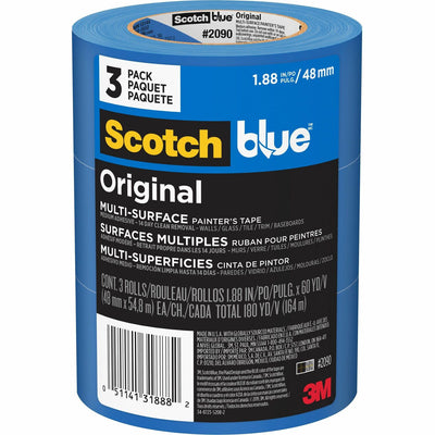 3M ScotchBlue Multi-Surface Painter's Tape, 1 Pack, MMM209048EP3
