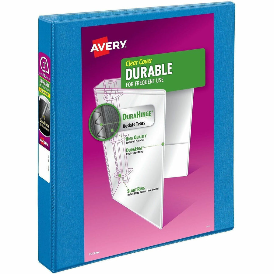 Avery Durable View1" Binder, Pool Blue Binder ), 8 1/2" Width x 11" Length, 1 / Each — view 1