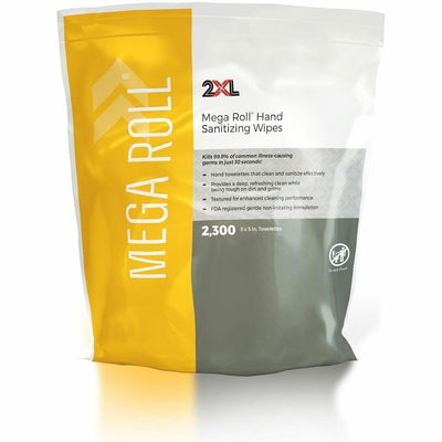 2XL Mega Roll Sanitizing Wipes, White, 1 Roll, TXL422