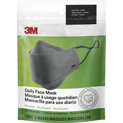 3M Daily Face Masks, Gray, 3 / Pack, MMMRFM1003