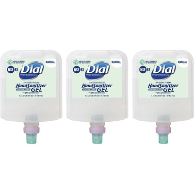Henkel Dial Hand Sanitizer Gel Refill, Clear, 3 / Carton, DIA19708CT