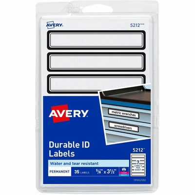 Avery Durable ID Labels, White, 18 / Carton — view 1