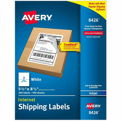 Avery Printable Shipping Labels, 5.5" x 8.5", 200 Labels ), White, 200 / Pack — view 1
