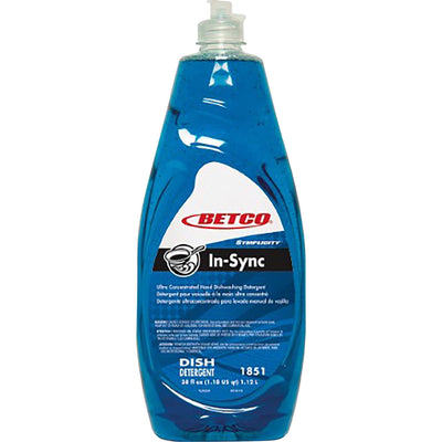 Betco Simplicity In-Sync Dishwashing Liquid, Blue, 8EA/CT — view 1