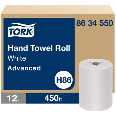 Essity Hygiene and Health AB TORK Paper Hand Towel Roll White H86, 1 Carton, TRK8634550