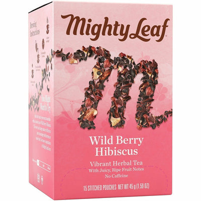 Peet's Coffee & Tea Mighty Leaf Wild Berry Hibiscus Pouch, 15 / Box, PEE510144