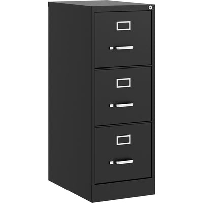 Lorell Fortress Series 22" Commercial-Grade Vertical File Cabinet, Black, LLR42297