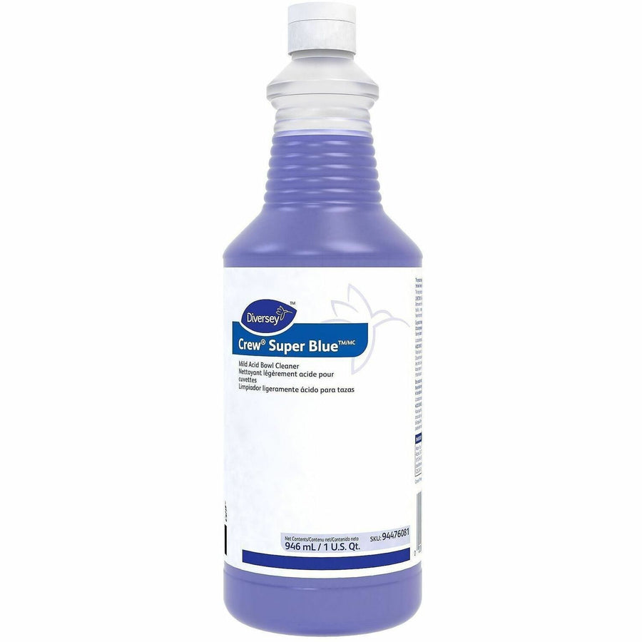Diversey Crew Super Blue Acid Bowl Cleaner, Organic, 12 / Carton, DVO94476081