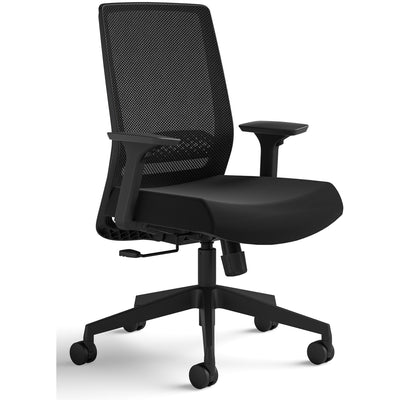 Safco Medina Basic Task Chair, 26" x 43", Black, Reclined, SAF6830BMBL