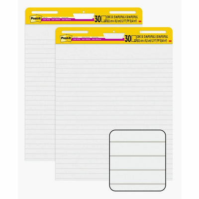 Post-it® Super Sticky Easel Pad, 30, Adhesive Backing, 2 / Carton, MMM561WLVAD2PK
