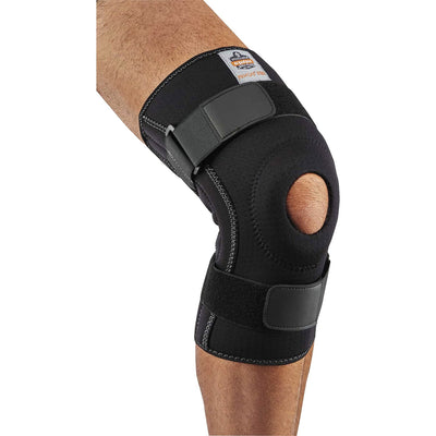 Tenacious Ergodyne ProFlex 620 Knee Sleeve with Open Patella/Spiral Stays, Black, Small (S), EGO16542