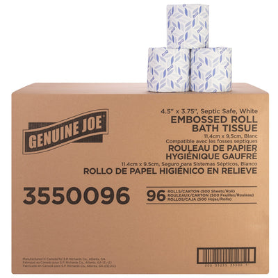Genuine Joe 2-ply Bath Tissue, White, 96 / Carton, GJO3550096