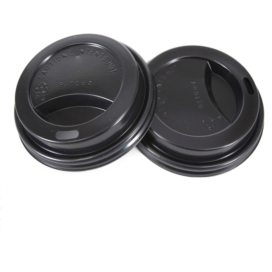 RDI Oval Slot Cup Lids, Black, Straw Slot, 1000 / Carton, CFPLIDRIP910B