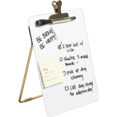 U Brands Glass Dry-Erase Desktop Easel, 8.5" x 11.7", UBR4974A0106