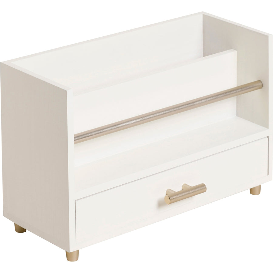 U Brands Juliet Letter Sorter, 3.80" x 6", White, Metal, Pull-out Drawer, UBR3464U0312